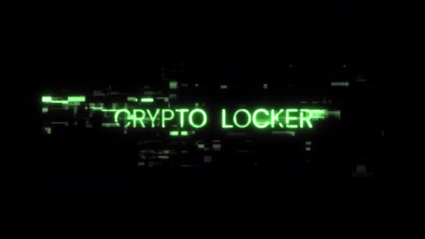 Text Kryptografické Skříňky Obrazovkovými Efekty Technologických Poruch Velkolepá Závada Obrazovce — Stock video