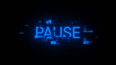 Teknolojik arızaların ekran etkilerini içeren metni duraklat. Çeşitli parazitlerle muhteşem ekran arızası