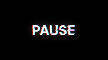 Teknolojik arızaların ekran etkilerini içeren metni duraklat. Çeşitli parazitlerle muhteşem ekran arızası