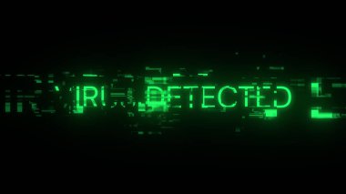 Virüs, teknolojik arızaların ekran etkilerine sahip metni tespit etti. Çeşitli parazitlerle muhteşem ekran arızası