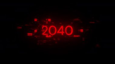 Teknolojik arızaların ekran efektleri içeren 2040 metin. Çeşitli parazitlerle muhteşem ekran arızası. Döngülü
