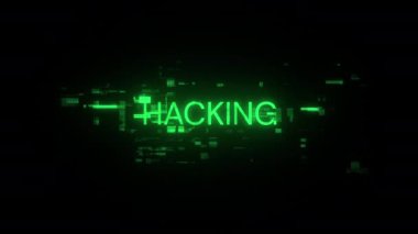 Teknolojik arızaların ekran efektleriyle metni hacklemek. Çeşitli parazitlerle muhteşem ekran arızası. Döngülü