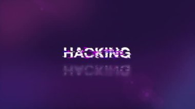 Teknolojik arızaların ekran efektleriyle metni hacklemek. Çeşitli parazitlerle muhteşem ekran arızası. Döngülü