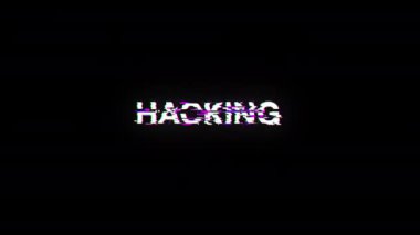 Teknolojik arızaların ekran efektleriyle metni hacklemek. Çeşitli parazitlerle muhteşem ekran arızası. Döngülü