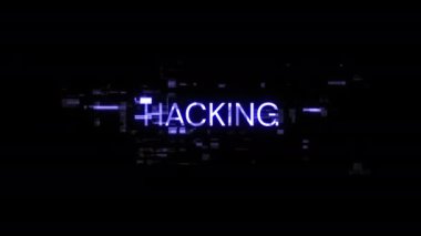 Teknolojik arızaların ekran efektleriyle metni hacklemek. Çeşitli parazitlerle muhteşem ekran arızası. Döngülü