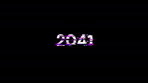 2041 Text Screen Effects Technological Failures Spectacular Screen Glitch Various — Stock Video
