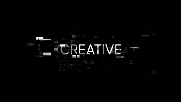 Creative Text Screen Effects Technological Failures Spectacular Screen Glitch Various — Stock Video