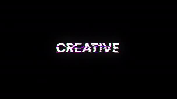 Creative Text Screen Effects Technological Failures Spectacular Screen Glitch Various — Stock Video