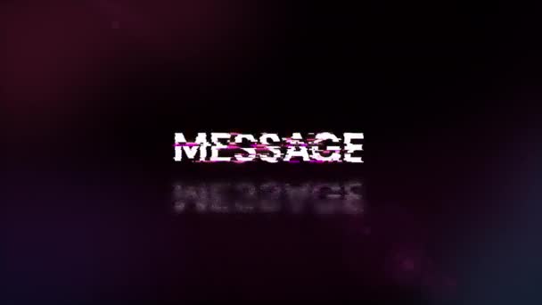 Message Text Screen Effects Technological Failures Spectacular Screen Glitch Various — Stock Video
