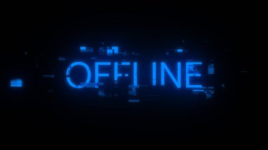 Teknolojik arızaların ekran efektleri ile 3D çevrimdışı metin oluşturma. Çeşitli parazitlerle muhteşem ekran arızası