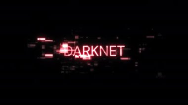 Teknolojik arızaların ekran efektleri içeren Darknet metni. Çeşitli parazitlerle muhteşem ekran arızası. Döngülü