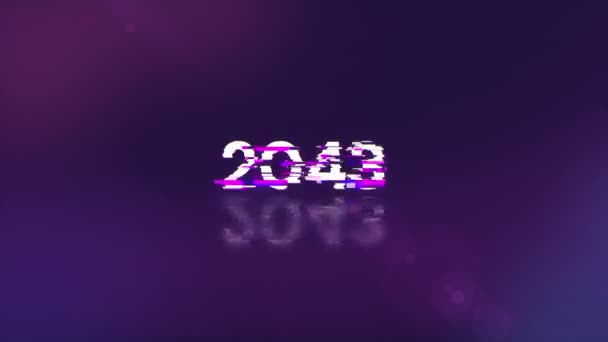 2043 Текст Екранними Ефектами Технологічних Збоїв Ефектна Глюк Екрану Різними — стокове відео