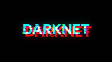 Teknolojik arızaların ekran efektleriyle birlikte üç boyutlu darknet metni oluşturuluyor. Çeşitli parazitlerle muhteşem ekran arızası