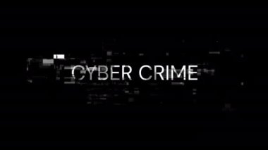 Teknolojik arızaların ekran etkilerine sahip siber suç metni. Çeşitli parazitlerle muhteşem ekran arızası. Döngülü