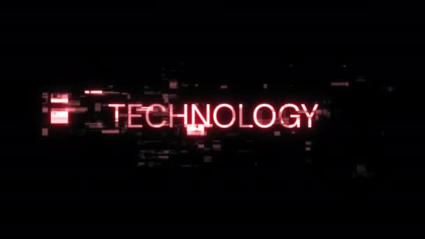 Technology Text Screen Effects Technological Failures Spectacular Screen Glitch Various — Vídeo de Stock