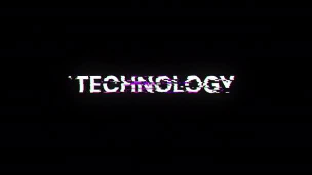 Technology Text Screen Effects Technological Failures Spectacular Screen Glitch Various — Vídeo de Stock