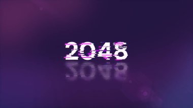 Teknolojik arızaların ekran efektleriyle 2048 metni oluşturuluyor. Çeşitli parazitlerle muhteşem ekran arızası