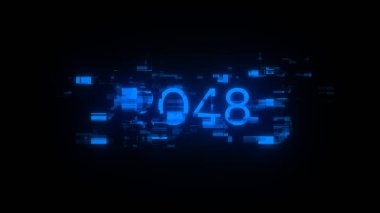 Teknolojik arızaların ekran efektleriyle 2048 metni oluşturuluyor. Çeşitli parazitlerle muhteşem ekran arızası