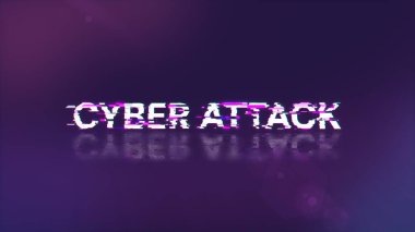 Teknolojik arızaların ekran etkileriyle üç boyutlu siber saldırı metni oluşturuluyor. Çeşitli parazitlerle muhteşem ekran arızası