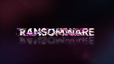 Teknolojik arızaların ekran etkilerini gösteren 3D fidye yazılımı. Çeşitli parazitlerle muhteşem ekran arızası