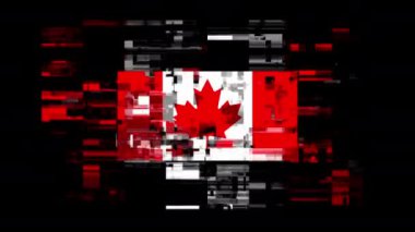 Teknolojik arızaların ekran etkileriyle Kanada 'yı işaretle. Çeşitli parazitlerle muhteşem ekran arızası. Döngülü