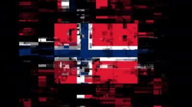 Teknolojik arızaların ekran etkileriyle Norveç 'i işaretle. Çeşitli parazitlerle muhteşem ekran arızası. Döngülü