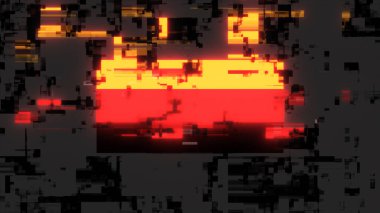 3D Almanya bayrağını teknolojik arızaların ekran etkileriyle donatmak. Çeşitli parazitlerle muhteşem ekran arızası