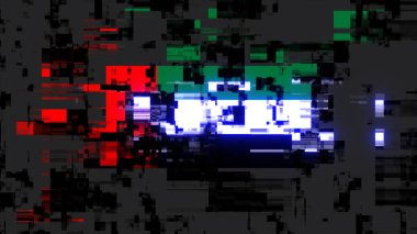 3D BAE bayrağı teknolojik arızaların ekran efektleri ile hazırlanıyor. Çeşitli parazitlerle muhteşem ekran arızası