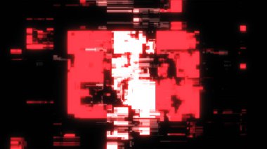 3D Peru bayrağını teknolojik arızaların ekran efektleriyle donatmak. Çeşitli parazitlerle muhteşem ekran arızası