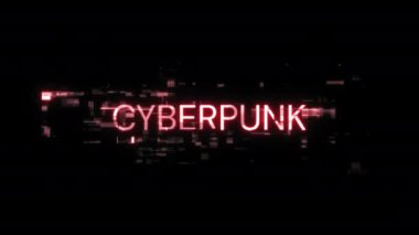 Teknolojik arızaların ekran etkilerine sahip siber punk metni. Çeşitli parazitlerle muhteşem ekran arızası. Döngülü