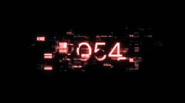 Teknolojik arızaların ekran efektleriyle 2054 metni oluşturuluyor. Çeşitli parazitlerle muhteşem ekran arızası