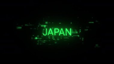 Japonya, teknolojik arızaların ekran etkilerini içeren metin. Çeşitli parazitlerle muhteşem ekran arızası. Döngülü