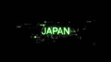 Japonya, teknolojik arızaların ekran etkilerini içeren metin. Çeşitli parazitlerle muhteşem ekran arızası. Döngülü