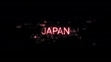 Japonya, teknolojik arızaların ekran etkilerini içeren metin. Çeşitli parazitlerle muhteşem ekran arızası. Döngülü