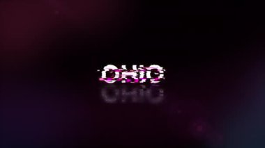 Ohio metni. Teknolojik arızaların ekran efektleri. Çeşitli parazitlerle muhteşem ekran arızası. Döngülü