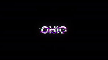 Ohio metni. Teknolojik arızaların ekran efektleri. Çeşitli parazitlerle muhteşem ekran arızası. Döngülü