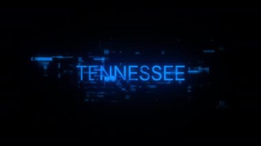 Teknolojik arızaların ekran etkilerini gösteren Tennessee metni. Çeşitli parazitlerle muhteşem ekran arızası. Döngülü