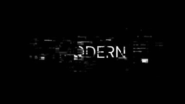 Teknolojik arızaların ekran efektleri ile modern metin oluşturuluyor. Çeşitli parazitlerle muhteşem ekran arızası