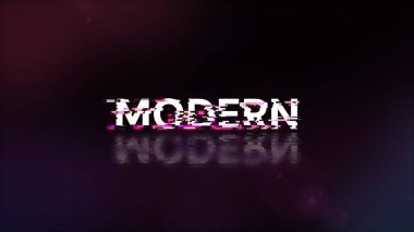 Teknolojik arızaların ekran efektleri ile modern metin oluşturuluyor. Çeşitli parazitlerle muhteşem ekran arızası