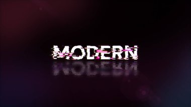 Teknolojik arızaların ekran efektleri ile modern metin oluşturuluyor. Çeşitli parazitlerle muhteşem ekran arızası