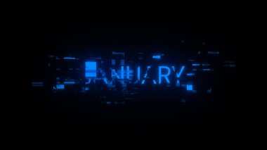 Ocak ayında teknolojik arızaların ekran efektleriyle 3D görüntüleme. Çeşitli parazitlerle muhteşem ekran arızası