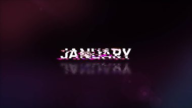 Ocak ayında teknolojik arızaların ekran efektleriyle 3D görüntüleme. Çeşitli parazitlerle muhteşem ekran arızası