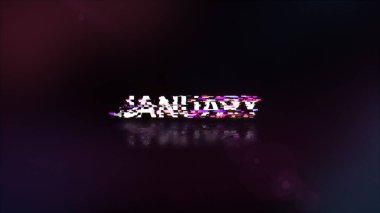 Ocak ayında teknolojik arızaların ekran efektleriyle 3D görüntüleme. Çeşitli parazitlerle muhteşem ekran arızası