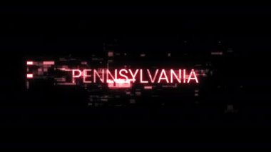 Pensilvanya metni. Teknolojik arızaların ekran efektleri. Çeşitli parazitlerle muhteşem ekran arızası. Döngülü