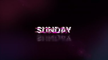 Teknolojik arızaların ekran efektleri içeren pazar metni. Çeşitli parazitlerle muhteşem ekran arızası. Döngülü