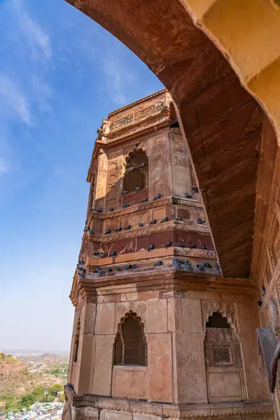 Mehrangarh Erőd Építészete Jodhpurban Indiában Mehrangarh Található Rajasthan Jogdíjmentes Stock Fotók