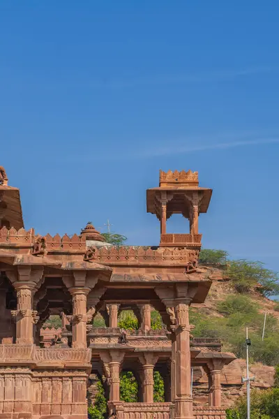 Egy Mandore Garden Templom Részletei Mandore Kert Jodhpurban Rajasthanban Stock Fotó