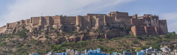 Jodhpur Rajasthan Índia Forte Mehrangarh Jaswant Thada Mausoléu Cidade Azul Imagem De Stock