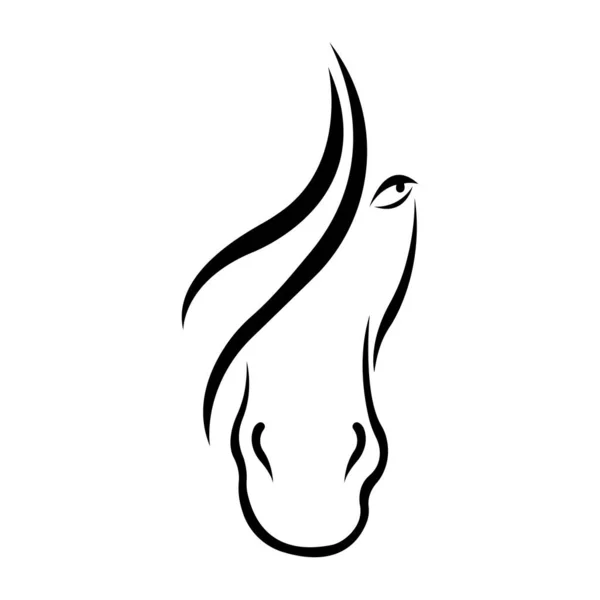 Sylwetka Kagańca Konia Grzywą Projekt Nadaje Się Drukowania Logo Ikony — Wektor stockowy