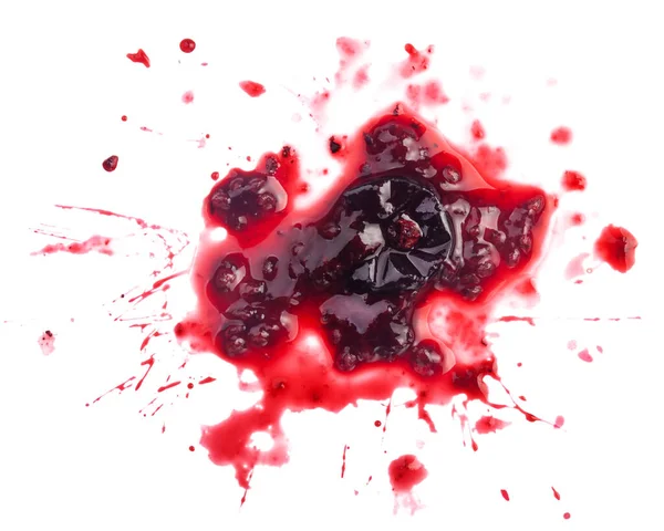 Smashed Black Currant Berries Isolated White Background — Stock Photo, Image